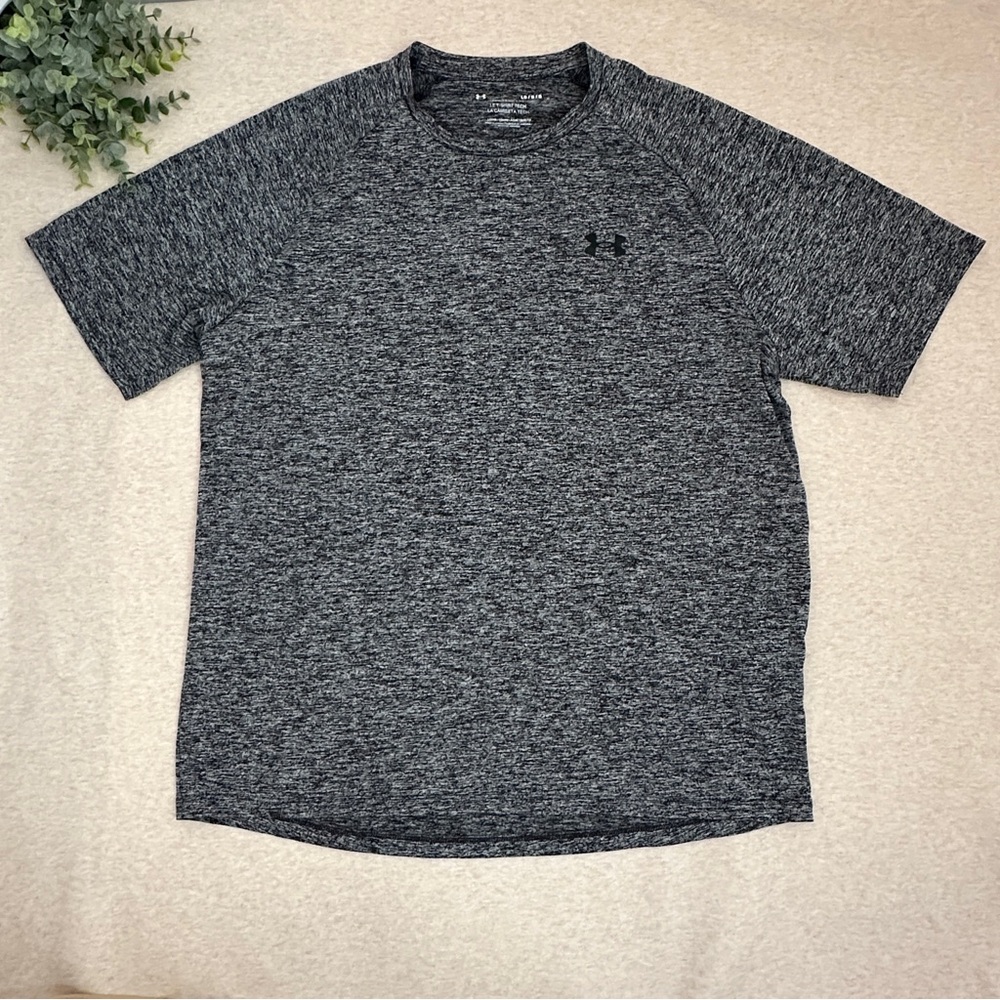 Under Armor Men’s Athletic Gray Polyester Short Sleeve Size L